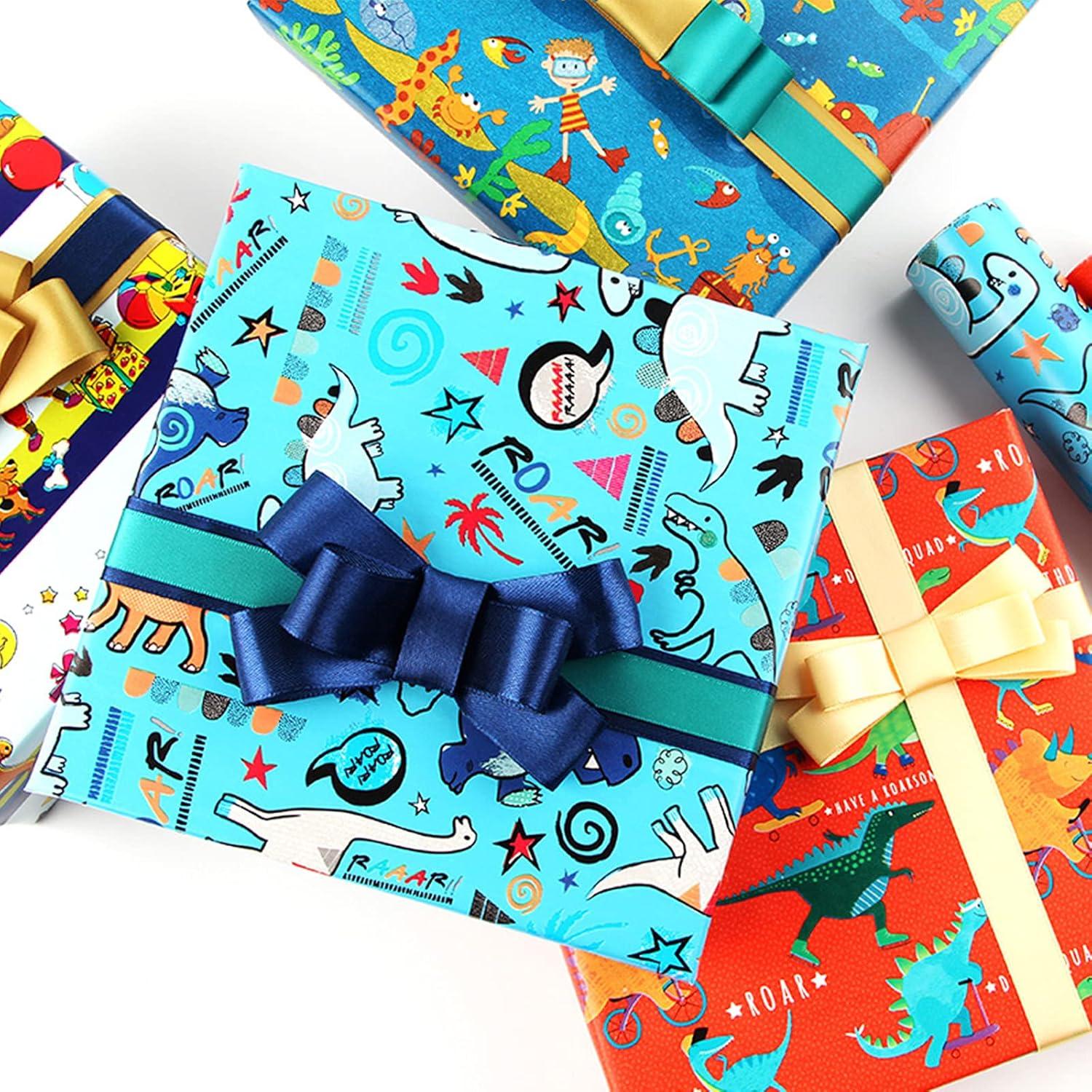 Kinder Geschenkpapier Dinosaurier Geburtstag Set Mädchen Junge Baby