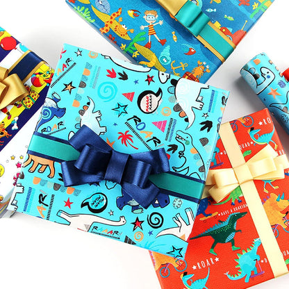 Kinder Geschenkpapier Dinosaurier Geburtstag Set Mädchen Junge Baby
