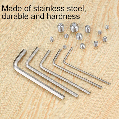 240-teiliger Edelstahl Madenschrauben Set mit Innensechskant - M3/M4/M5/M6/M8