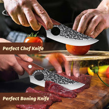 Japanisches Kochmesser mit Lederhülle 14.5cm - DRAGON RIOT