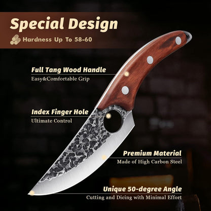 Japanisches Profi Kochmesser 14.5cm mit Lederscheide - Scharfes