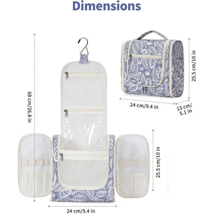 Großer Kulturbeutel für Damen & Herren mit Haken - Blaues