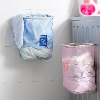 2er Wäschekorb Faltbar Wandmontage Aufbewahrung Grau