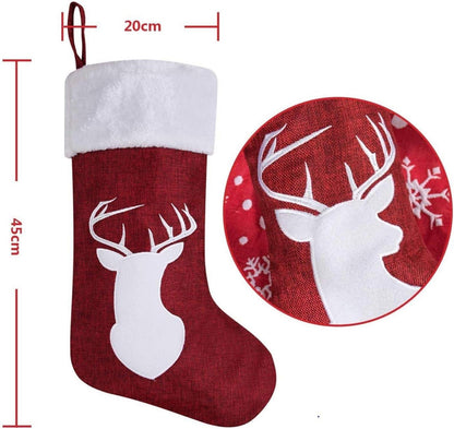 Große Weihnachtsstrümpfe Rentiermuster 45x20CM, 2 Stile