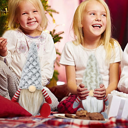 2er Set Weihnachtszwerg Plüschpuppe sitzend Deko 25cm x 16cm