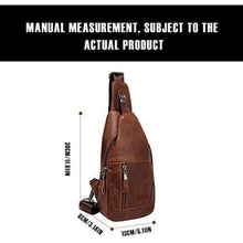 Echte Leder Brusttasche Herren Schultertasche Rucksack Braun