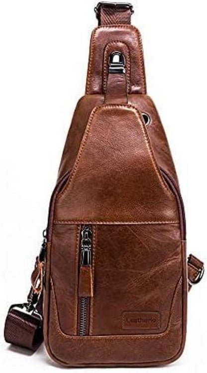 Brusttasche aus echtem Leder mit Vintage-Look 30x15x6cm