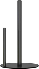 Schwarzer Küchenrollenhalter aus Edelstahl mit gewichteter Basis
