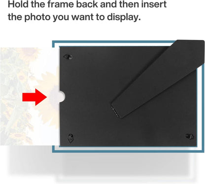 Bilderrahmen A4 Glas Personalisiert Fotorahmen Wand/Tischdisplay Silber_SHOW_DETAILS
