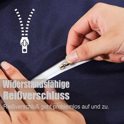 Bettwäsche-Set Mikrofaser dunkelblau 155x220 Reißverschluss