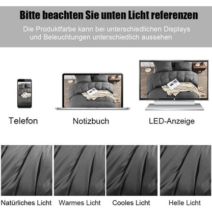 Bettwäsche-Set 155x220 Anthrazit Mikrofaser bügelfrei