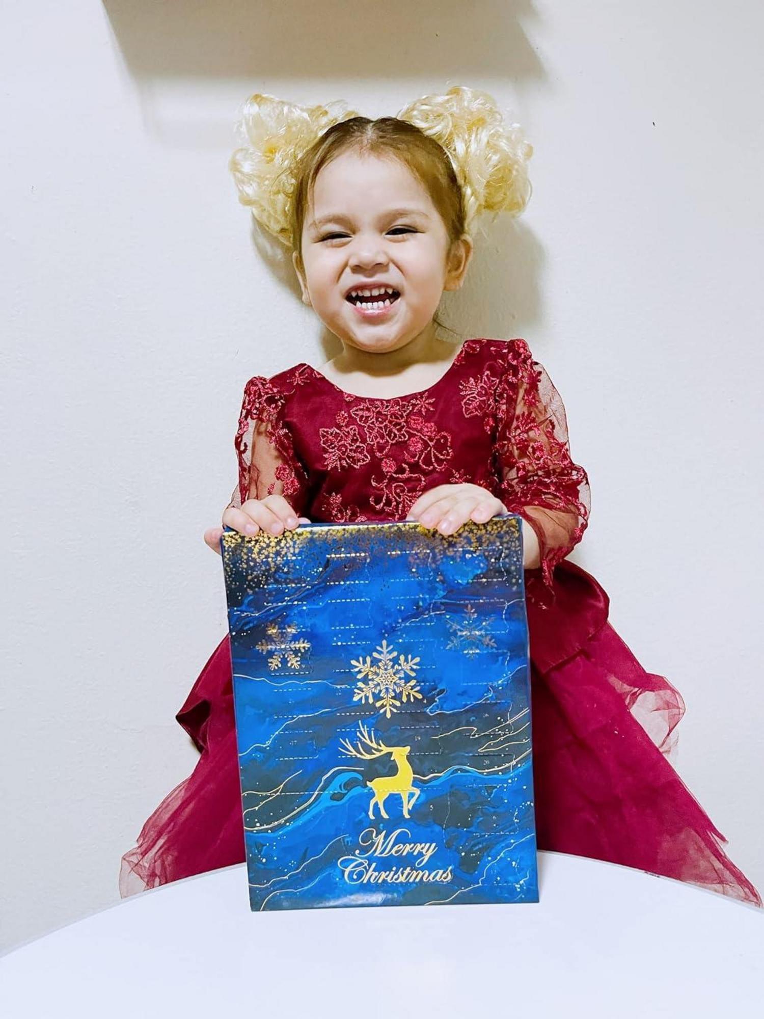 Königsblauer Schmuck Adventskalender 2024 Mädchen DIY Weihnachten