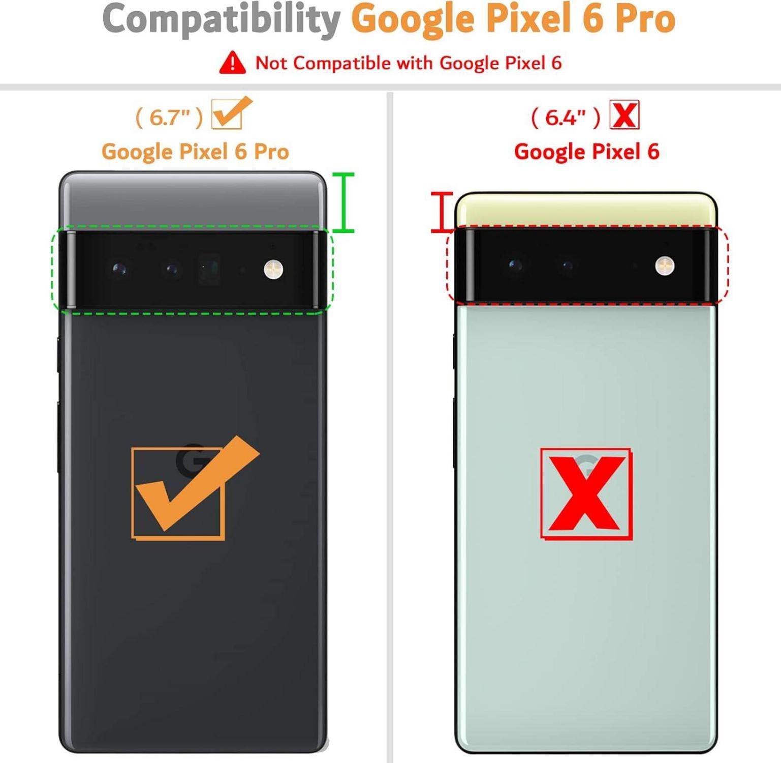 Google Pixel 6 Pro Handyhülle Leder Tasche Flipcase Schwarz