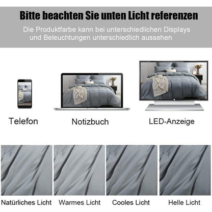 Soifox Bettwäsche-Set 200x200 Grau Mikrofaser bügelfrei