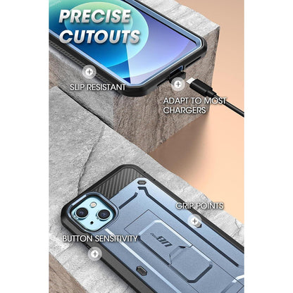 Schutzhülle iPhone 13 6,1 Zoll Ganzkörper Rugged Holster Blau