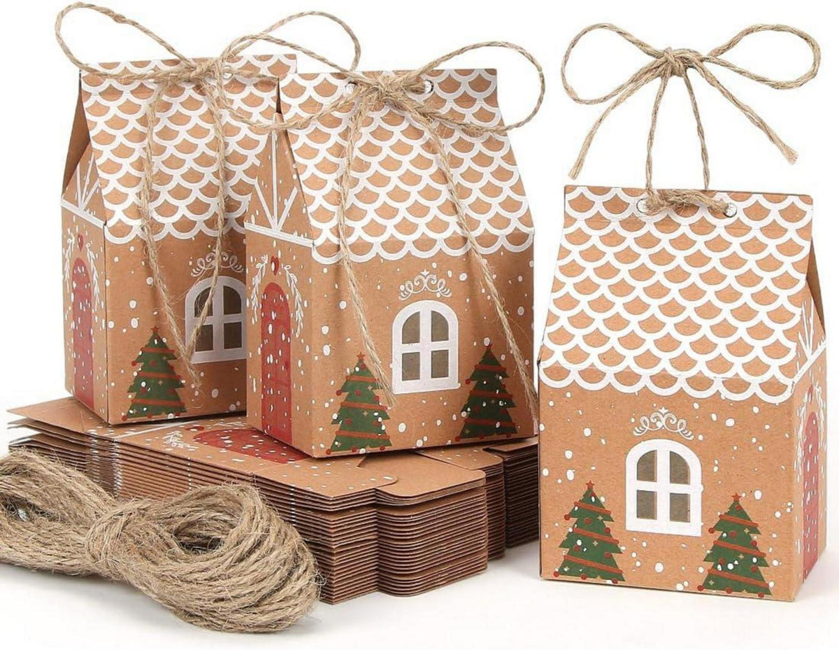 Weihnachten Geschenkbox Set 30 Stück Hanfseil Gelb