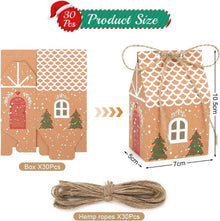Sprinlot 30 Stück Geschenkbox Weihnachten Kraftpapier Gelb