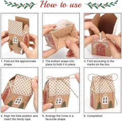 Weihnachten Geschenkbox Set 30 Stück Hanfseil Gelb