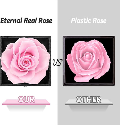 Ewige echte Rose I Love You Halskette Geschenkbox