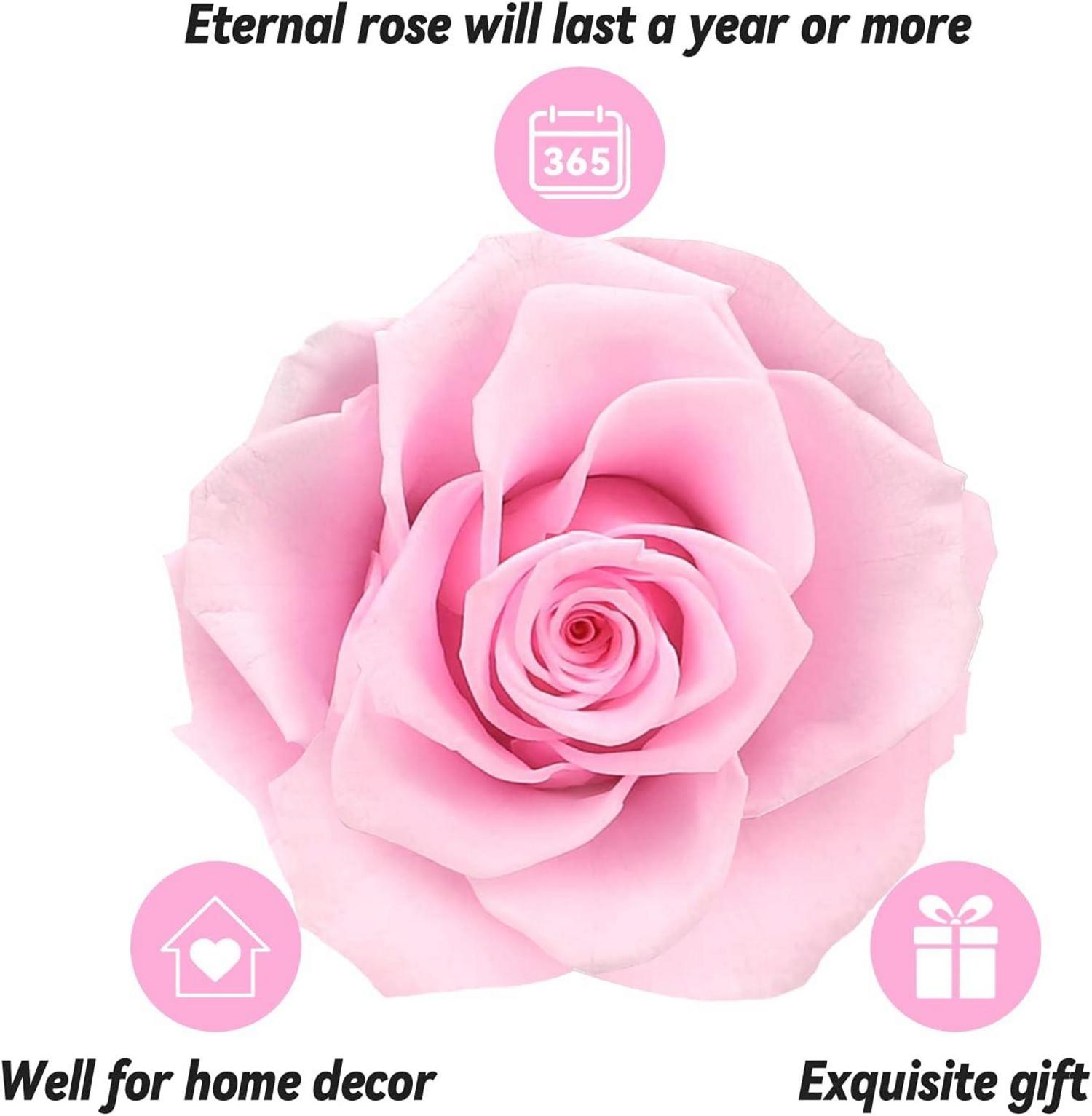 Ewige Rose mit I Love You Halskette Konservierte Blumen Geschenkbox