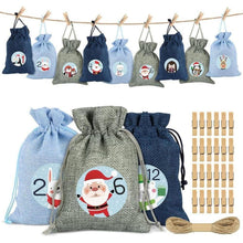 Sprinlot Adventskalender 24 Weihnachtskalender Stoffbeutel