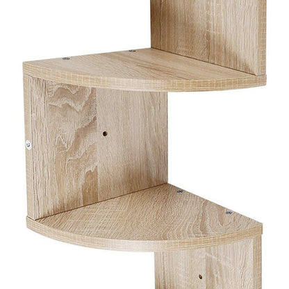 Eckregal MDF 5 Ebenen Eiche Hängeregal Bücherregal 20x20x123cm