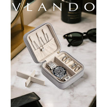 Vlando Schmuckkästchen Damen Leder Box Ringe Ohrringe Ketten