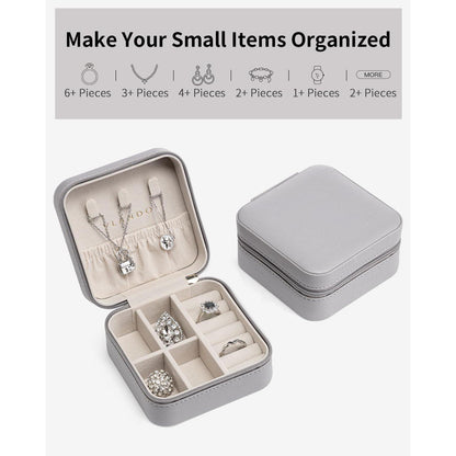 Vlando Schmuckkästchen Damen Leder Box Ringe Ohrringe Ketten