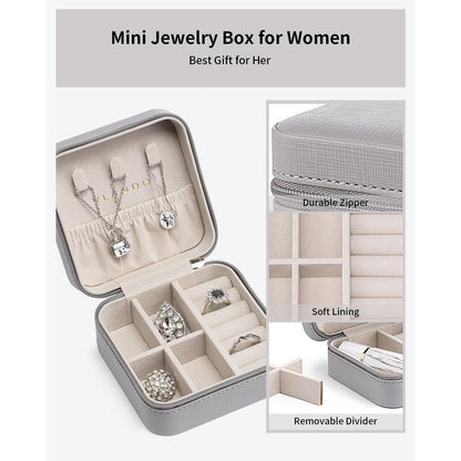 Vlando Schmuckkästchen Damen Leder Box Ringe Ohrringe Ketten