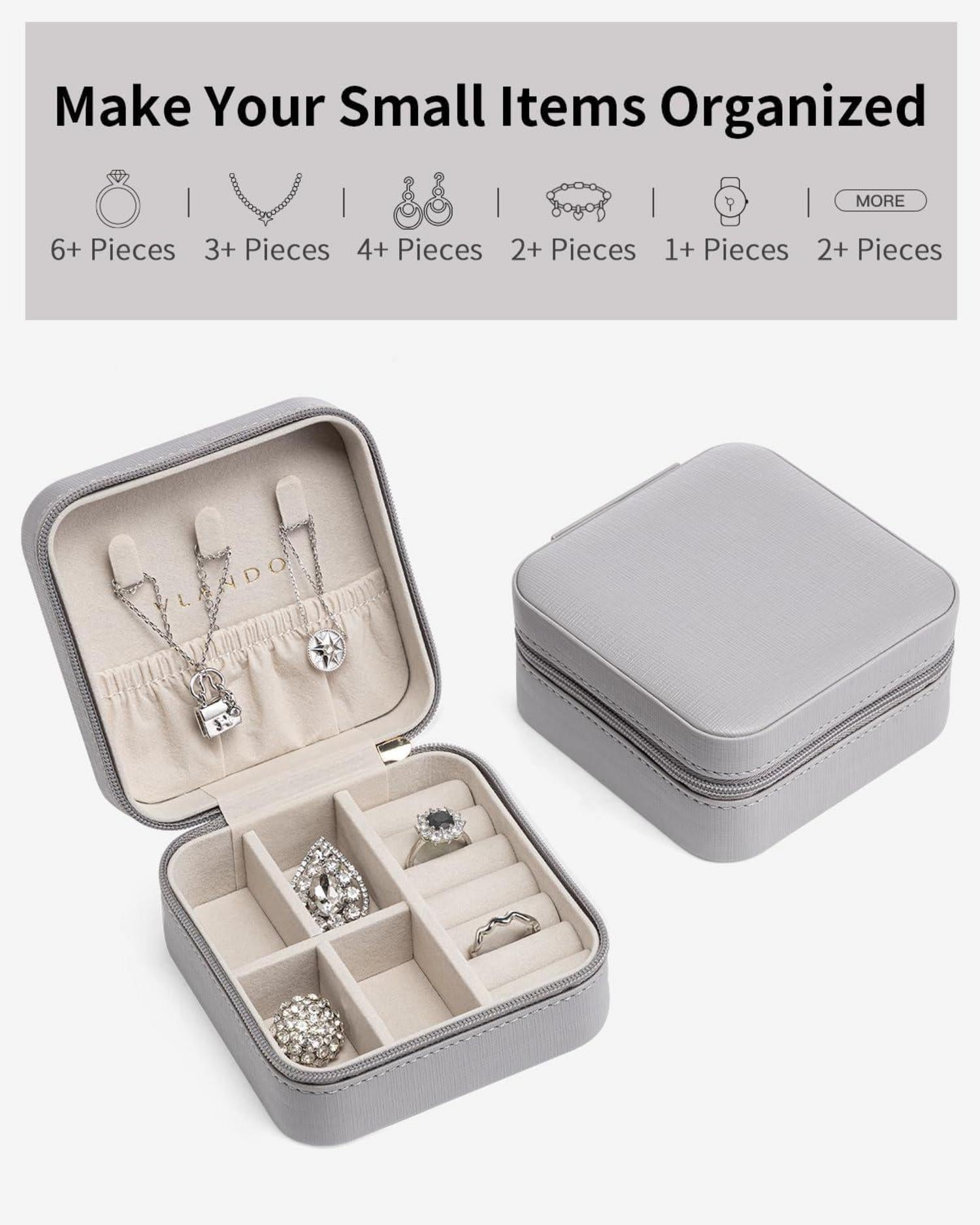 Schmuckkästchen Damen Leder Aufbewahrung Ohrringe Ringe Reise Uhren