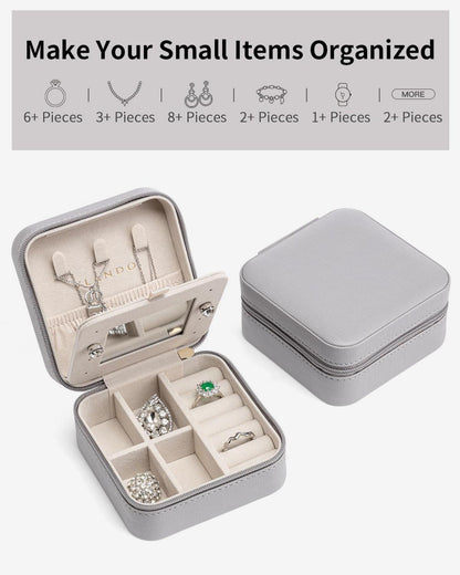 Vlando Reise Schmuckkästchen mit Spiegel für Damen und Herren