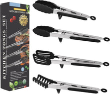 Grillzange Set Silikon Edelstahl Küchenzange