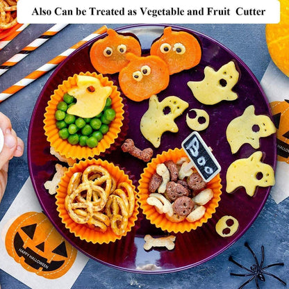 Halloween Keks Ausstecher Set 11-teilig Edelstahl Kürbis Geist Fledermaus