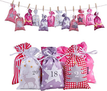 DIY Adventskalender 24 Weihnachtssäckchen Stoffbeutel
