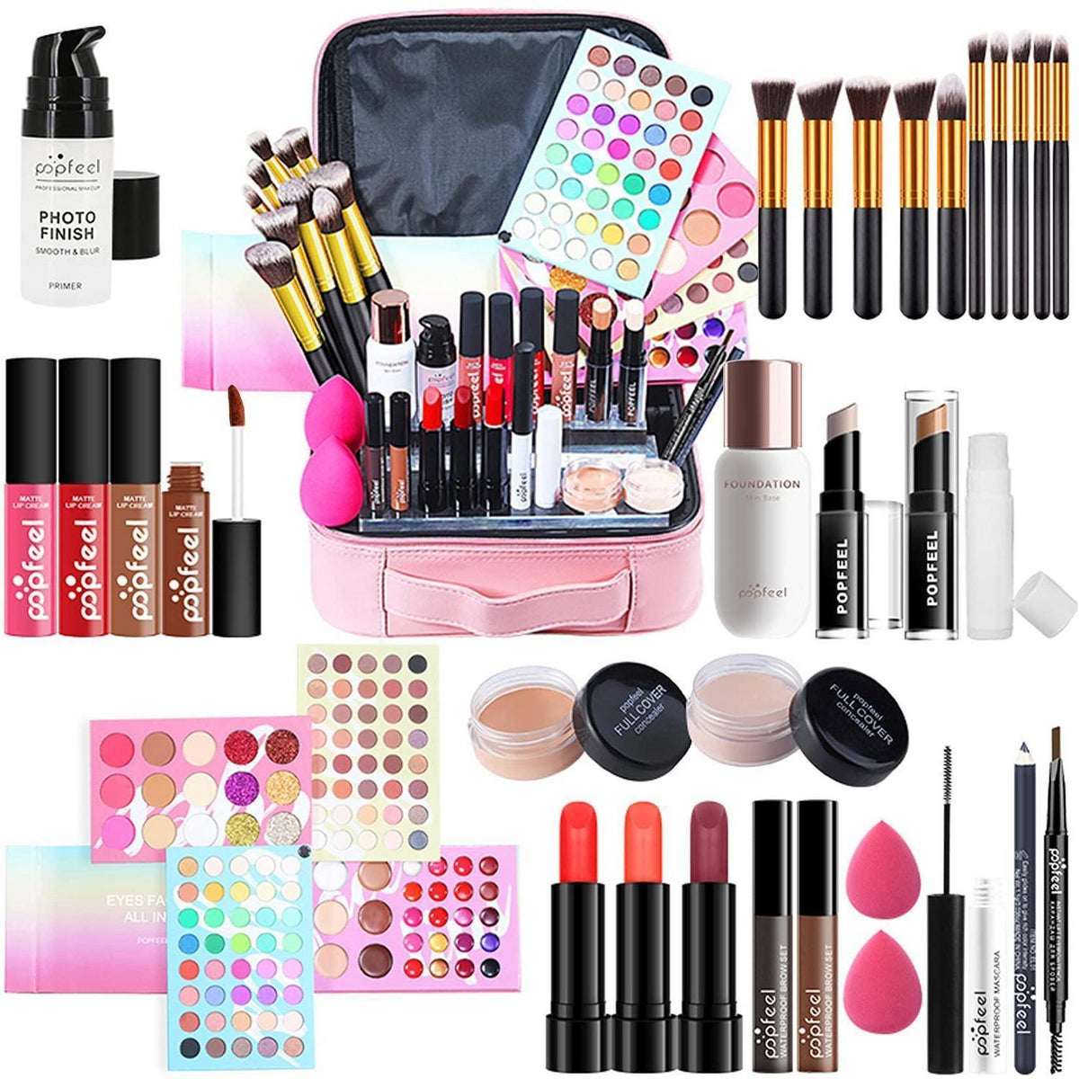 Professionelles Make-up Set 32tlg. mit Schminktasche