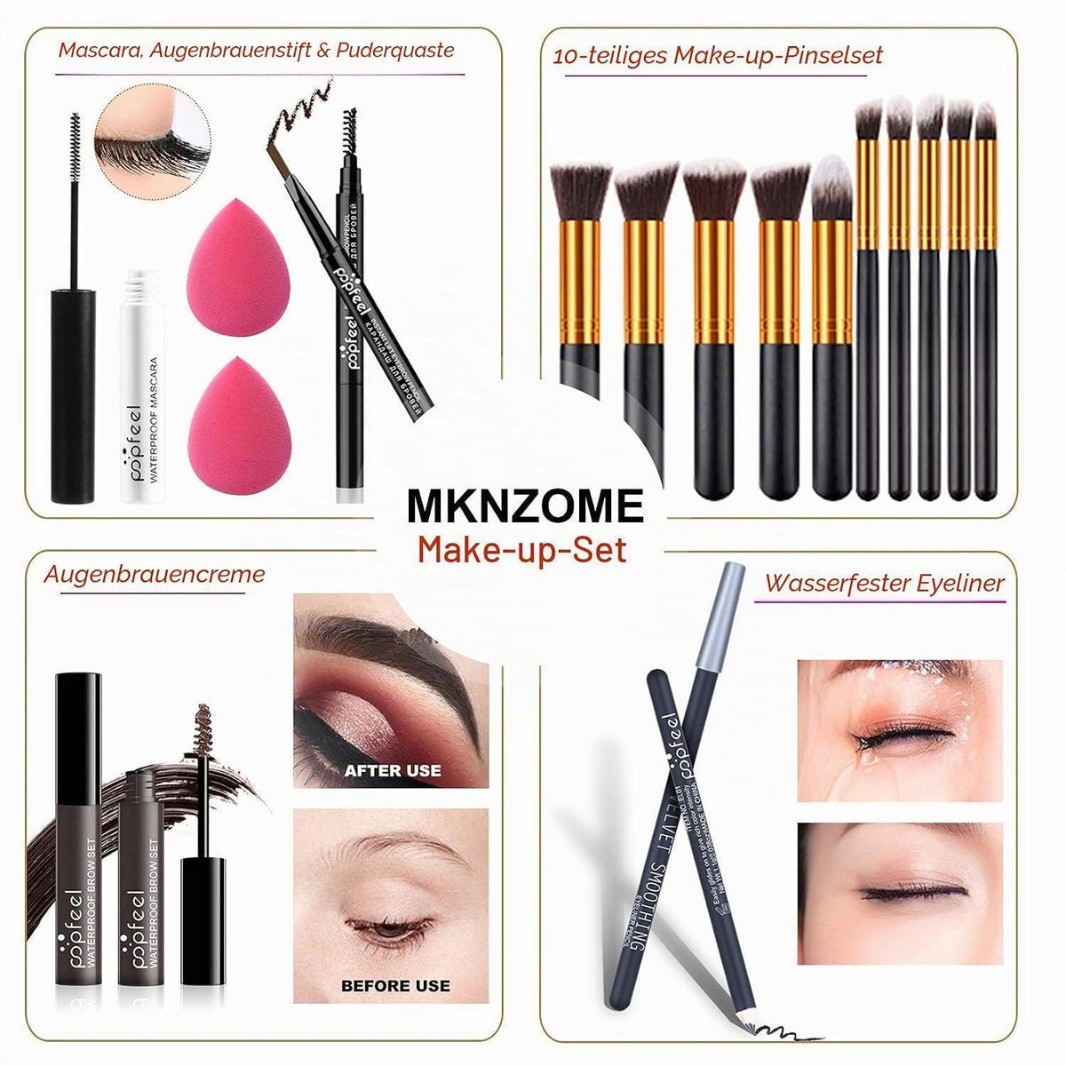 Professionelles Make-up Set 32tlg. mit Schminktasche