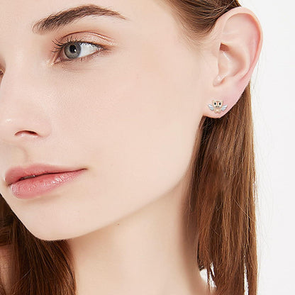 Schwein Ohrringe 925 Sterling Silber Hypoallergen Gold Rose
