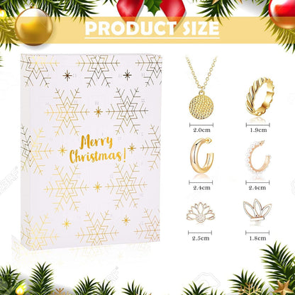 MJARTORIA Adventskalender 2024 Frauen Schmuck 24 Weihnachts-Überraschungen