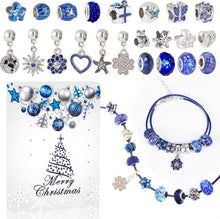 Adventskalender Schmuck Mädchen Weihnachten Teenager DIY-Set Blau