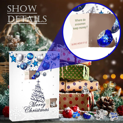 Adventskalender Schmuck Mädchen Weihnachten Teenager DIY-Set Blau