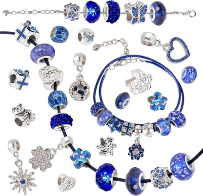 Adventskalender Schmuck Mädchen 2024 Weihnachtskalender Blau Kinder