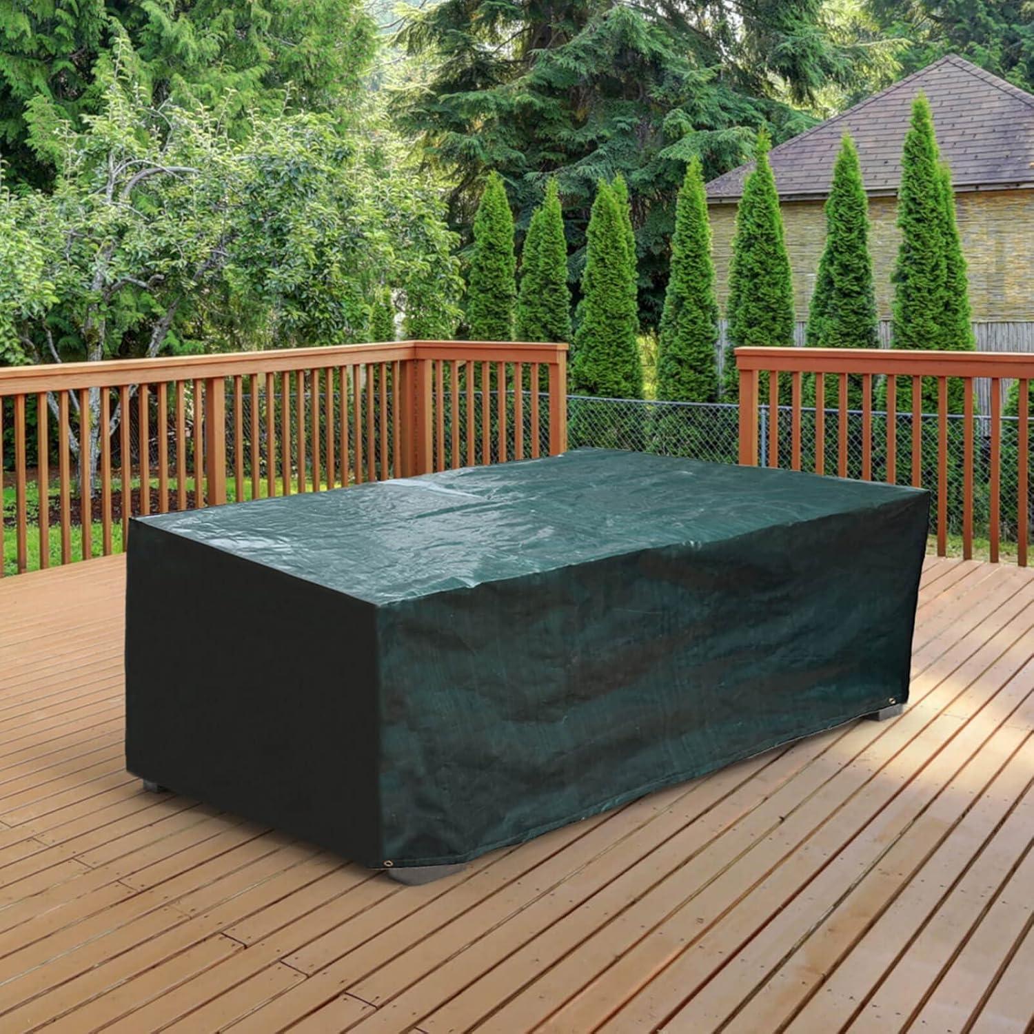 Gartenmöbel Abdeckung wasserdicht Anti-UV atmungsaktiv Grün 170x95x70cm