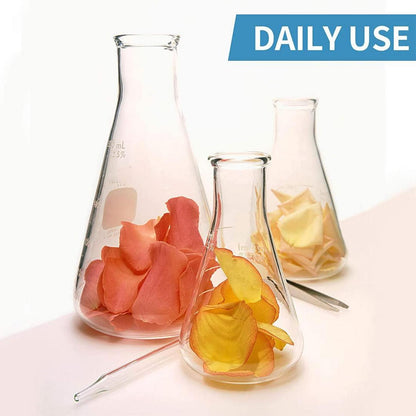 Glas Erlenmeyerkolben Set Konisch Fläschchen Labor Medizin