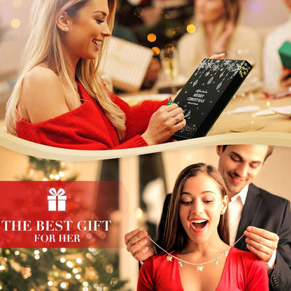 Schmuck Adventskalender 2023 für Frauen Teenager Weihnachten 24 Überraschungen