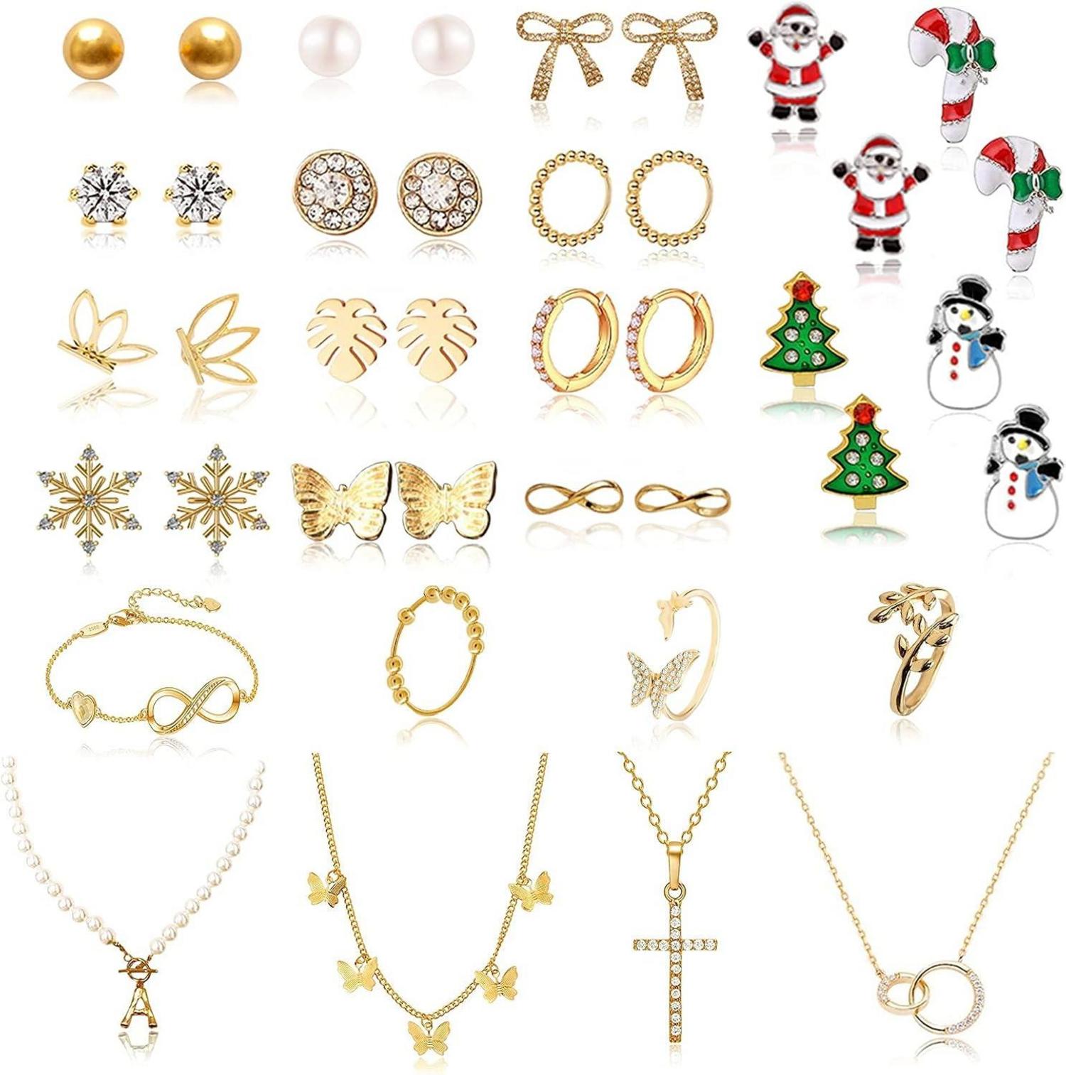 Schmuck Adventskalender 2023 für Frauen Teenager 24 Überraschungen