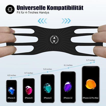Fahrrad Handyhalterung Universal Motorrad 360° Abnehmbar 4,0-7,0 Zoll Smartphone