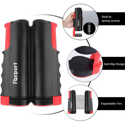 Tischtennisschläger Set Tischtennisnetz 2 Schläger 6 Bälle