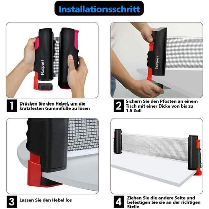 Tischtennisschläger Set Tischtennisnetz 2 Schläger 6 Bälle