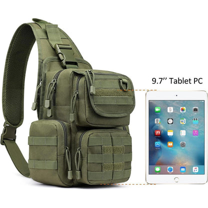 Taktische Militär Brusttasche Molle Umhängetasche Grün