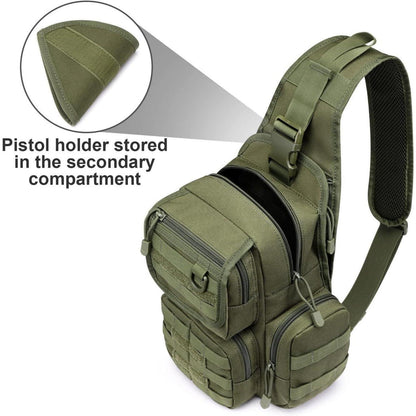 Taktische Militär Brusttasche Molle Umhängetasche Grün